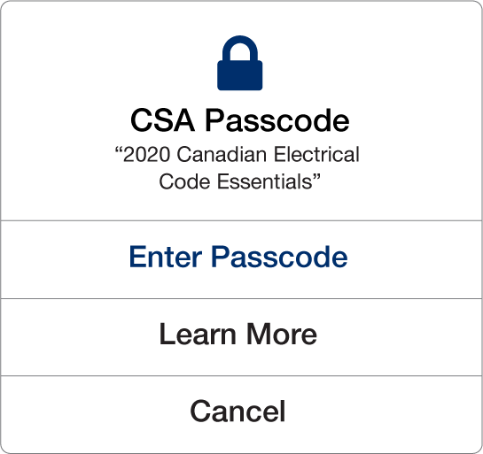 csa passcode