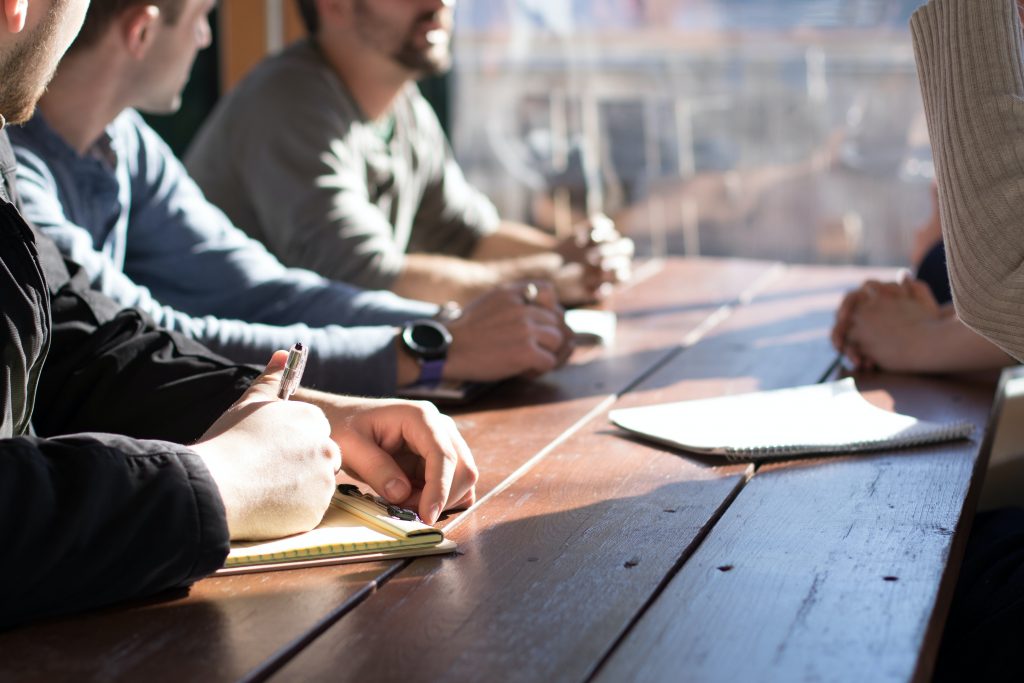 people sitting around a table